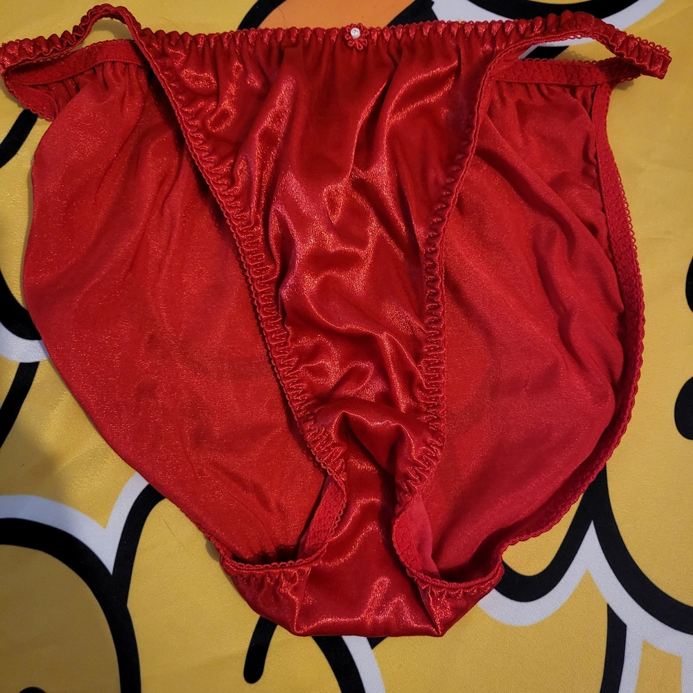 Red Women's Satin Bikini Briefs - Unbranded